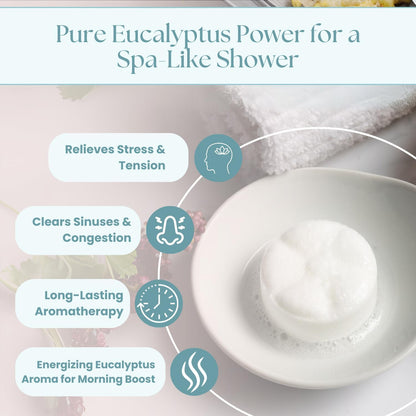 TLG Soothe Shower Steamers Aromatherapy 7 Pack – USA Made with Extra Menthol, Peppermint & Eucalyptus – Shower Bomb for Relaxation, Stress & Sinus Relief – Gift for Men & Women