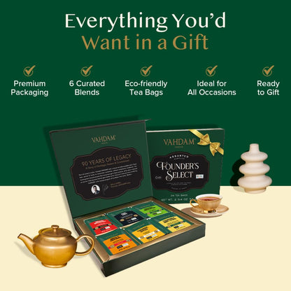 VAHDAM, Assorted Black Tea Loose Leaf Tea Gift Set (10 Flavors) Gift Ideas for Women & Men | Directly Sourced From Assam and Darjeeling | Resealable Ziplock Pouch