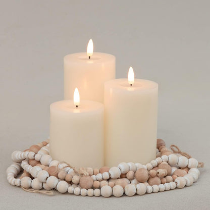 ANGELLOONG Flickering Flameless Candles, Realistic Battery Operated Candles with Remote and Timer, Set of 3 LED Candles for Fall Room Home Wedding Decor Centerpieces Table Party Christmas Decorations