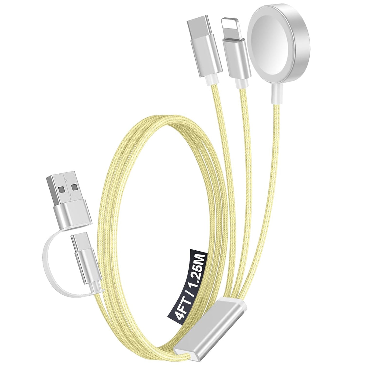 Travel Essentials for Apple Watch Charger,3-in-2 Multi Charging Cable