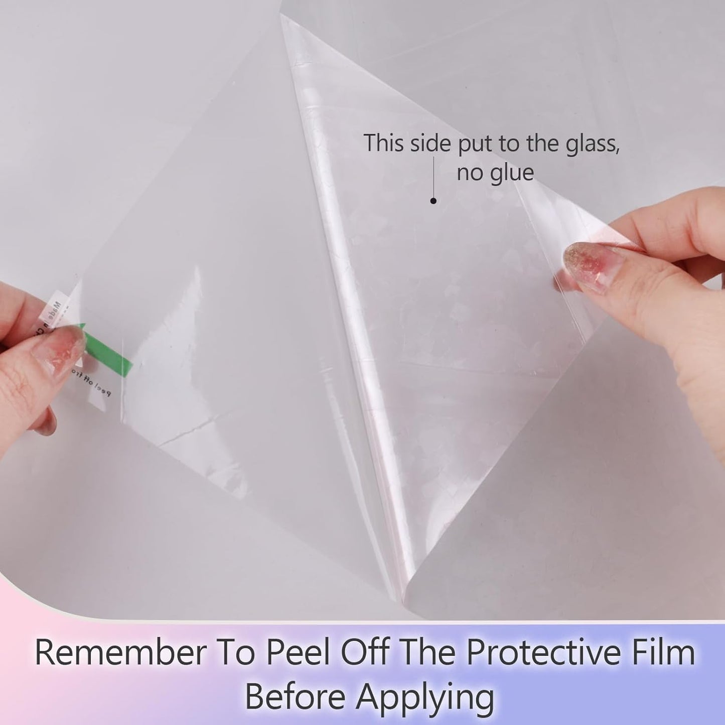 KESPEN Total Blackout Window Film Privacy Static Cling 100% Light Blocking Room Darkening Window Cover Heat Control Anti-UV Glass Sticker Window Tint for Home with Grid Line, 17.5 Inch X 6.5 Feet