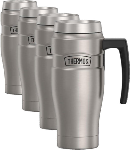 THERMOS Stainless King Vacuum-Insulated Travel Tumbler, 16 Ounce, Matte Steel