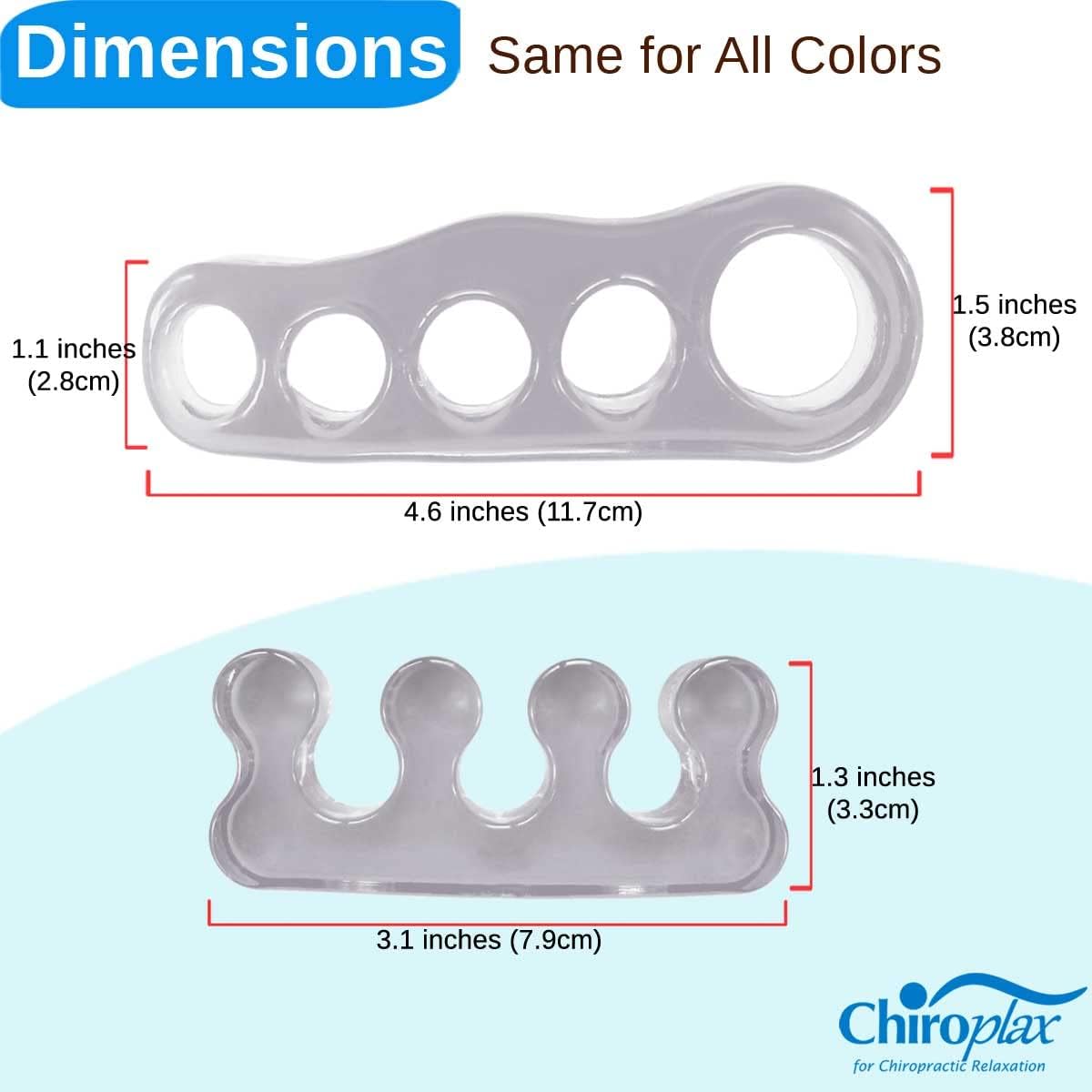 Chiroplax Gel Toe Separators Stretchers Spacers Bunion Tailor's Relief