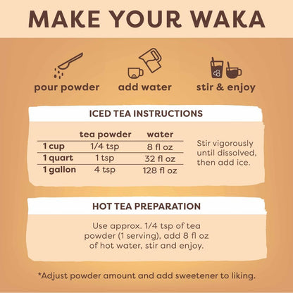 Waka Earl Grey Tea Powder for Baking & Lattes, Instant, 4.5 oz