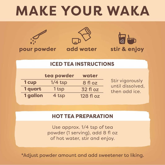 Waka Earl Grey Tea Powder for Baking & Lattes, Instant, 4.5 oz