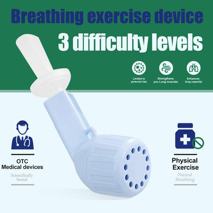 Flutter Valve Mucus Removal Device - Lung Trainer & Breathing Trainer,Adjustable Resistance,for Natural Mucus Removal and Enhanced Lung Function. (Aerial Blue)