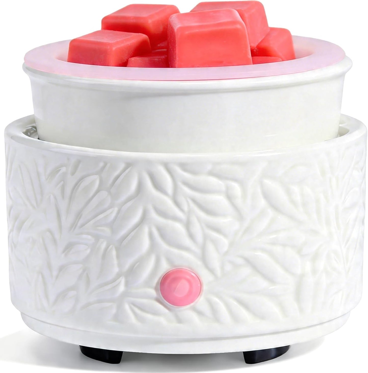 Wax Melt Warmer 3-in-1 Electric, Ceramic Wax Burner for Scented Wax & Essential Oil – Fast Heating, Flame-Free Aromatherapy for Home Office, White
