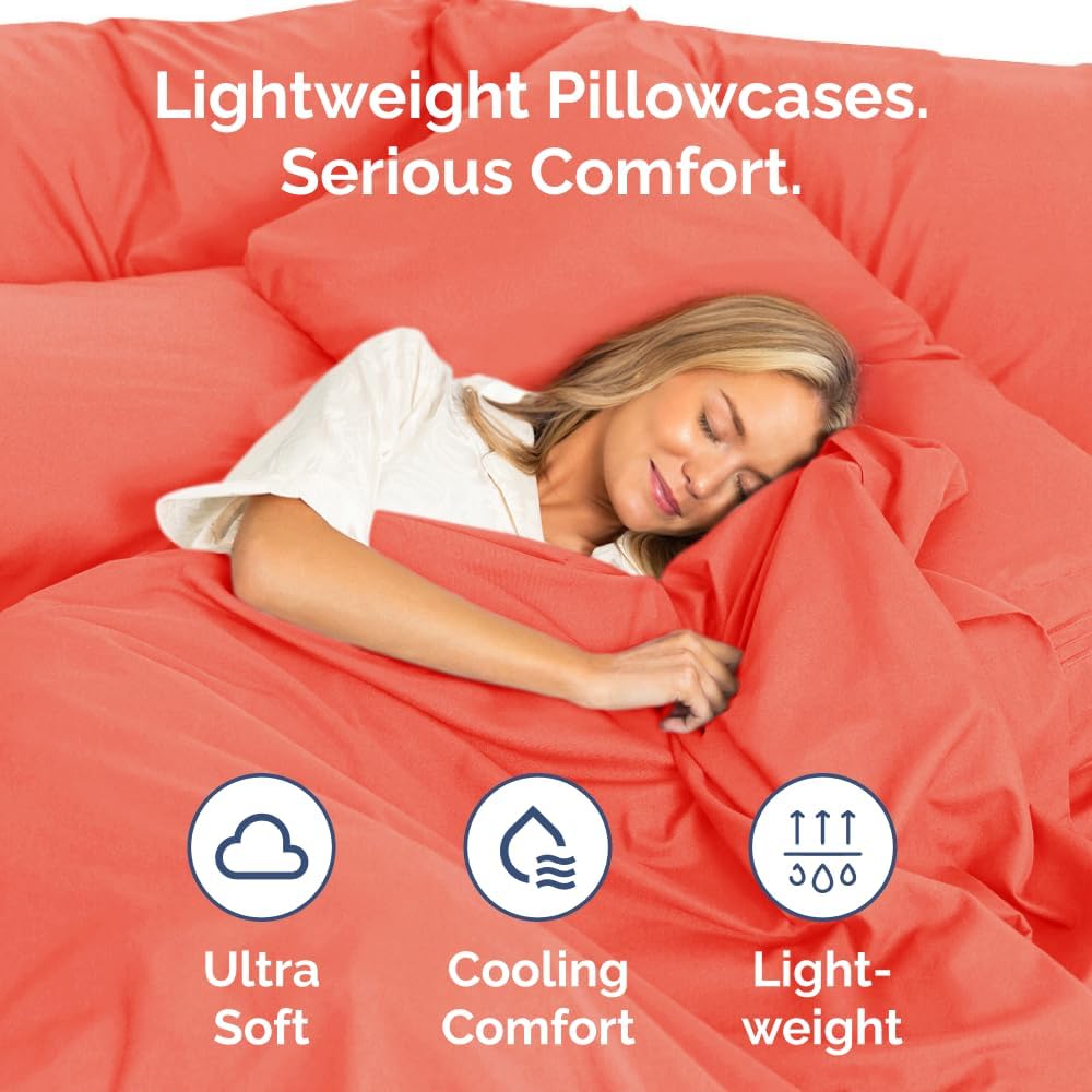 Standard Pillow Cases Set of 10 - Ultra Soft Hotel Quality Pillowcase Covers - Comfy, Cozy & Wrinkle Free - Shrink, Stain and Fade Resistant - Machine Washable Pillow Protectors - 10 Pcs Set - White - Colors A