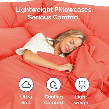 Standard Pillow Cases Set of 10 - Ultra Soft Hotel Quality Pillowcase Covers - Comfy, Cozy & Wrinkle Free - Shrink, Stain and Fade Resistant - Machine Washable Pillow Protectors - 10 Pcs Set - White - Colors A