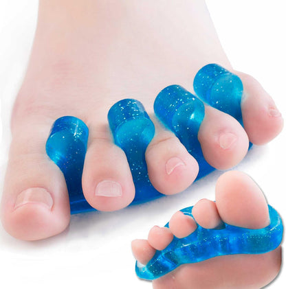DR. JK- ToePal Gel Toe Separator, 2 Pairs, Toe Spacers, Toe Straightener, Hammer Toe Straightener, Toe Spreader, Toe Stretcher, Toe Corrector for Women and Men, Bunion Corrector
