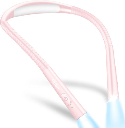Gritin Book Light,Eye Caring 3 Colors & Stepless Dimming Neck Reading Light