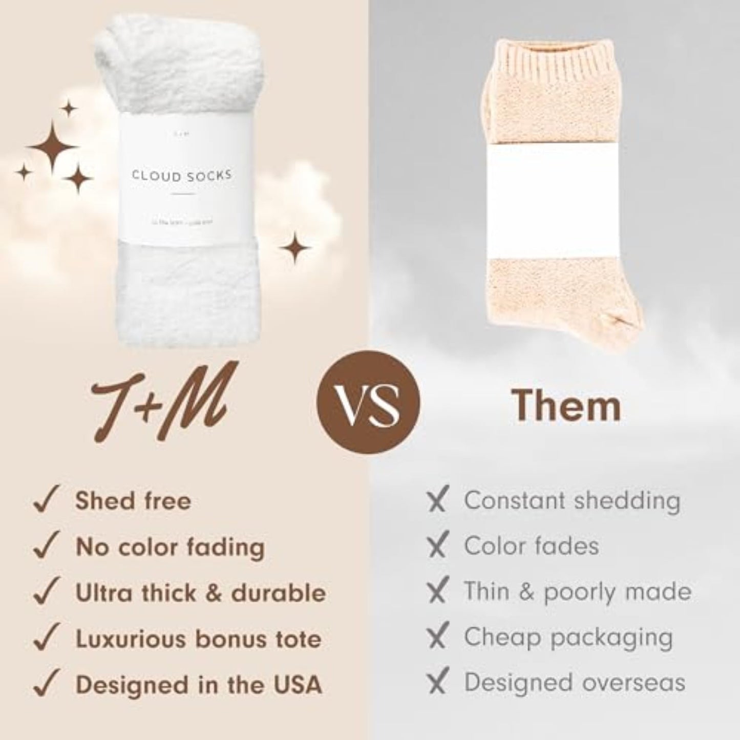 Unboxme Gifts Warm & Cozy Ultra-Luxe Cloud Sock, Gift for Women & Men