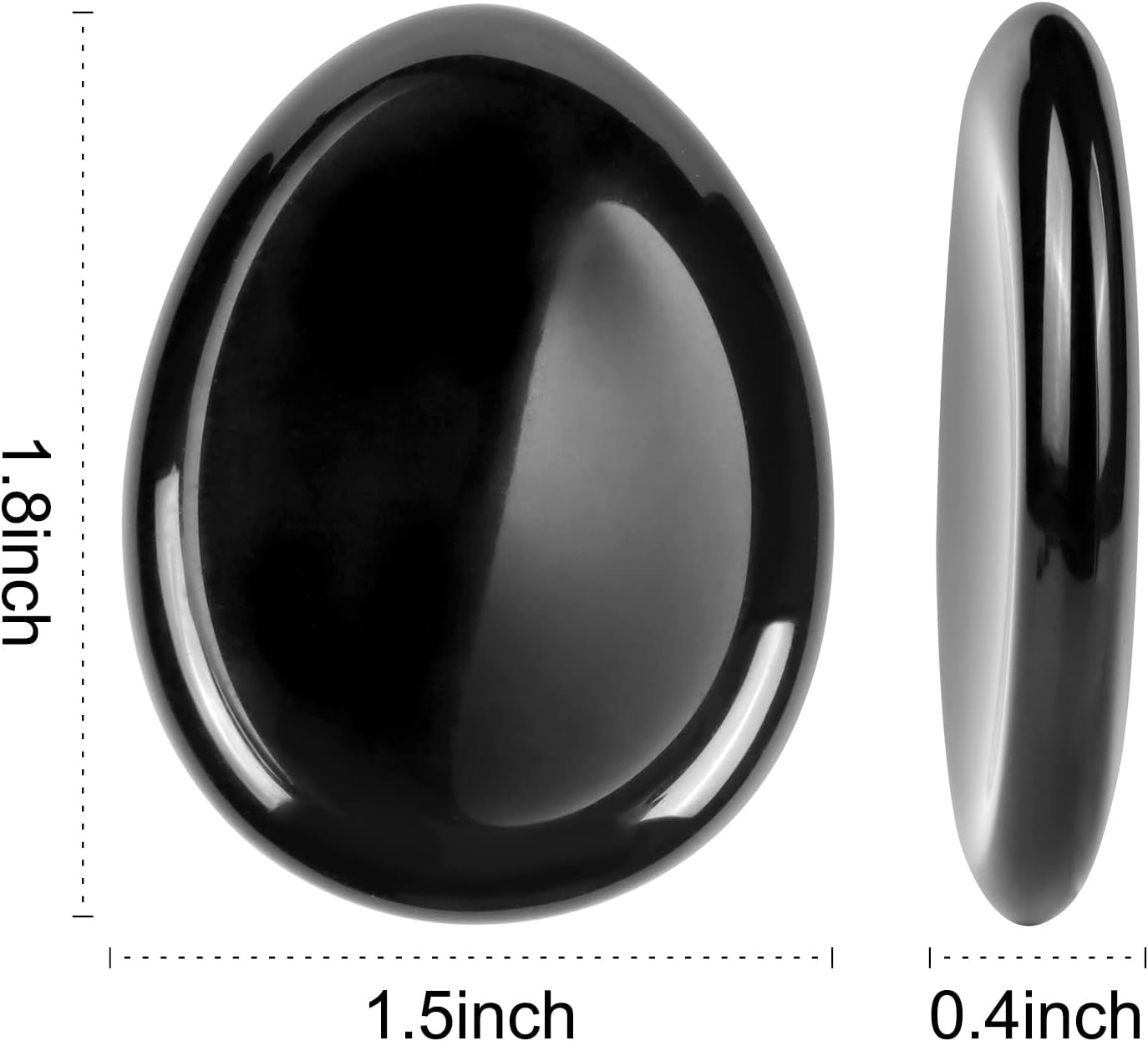 Artistone Moss Agate Crystal Chakra Thumb Worry Stone Teardrop Reiki Healing Stone Pocket Palm Stones for Anxiety Stress Relief Meditation Therapy Geometry Home Decor