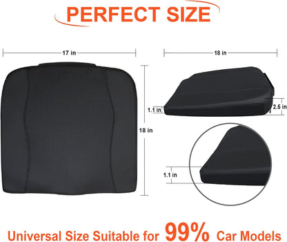 Lofty Aim Car Seat Cushion, Comfort Memory Foam Car Cushions for Driving - Sciatica & Lower Back Pain Relief, Driver Seat Pillow for Auto, Office Chair, Wheelchair - Black