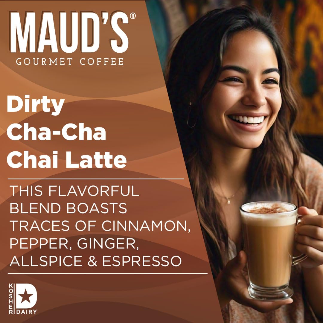 Maud's Instant Matcha Latte Mix, Flavored Drink Mix 10 Servings, 100% Gourmet Blended Tea Leaves, Hot Or Iced Matcha Latte - Just Add Water