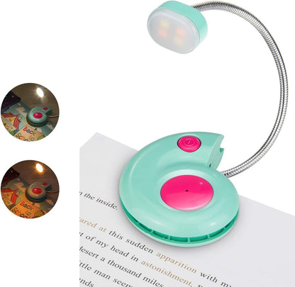 LUXSWAY Rechargeable Reading Book Light for Kids,LED Reading Lights for Books in Bed,Amber Book Light with Magnetic,Flexible Gooseneck,Cute Bookmark Lights for Bookworms-Orange