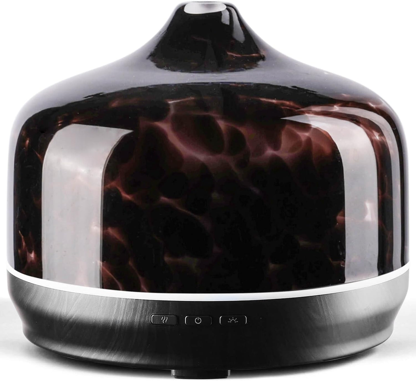 Porseme 500ml Glass Essential Oil Diffuser Aromatherapy Ultrasonic Cool Mist Humidifier 15-21 Running Hours Waterless Auto-Off Air Diffusers for Sleeping Yoga Working Spa(Light Blue)