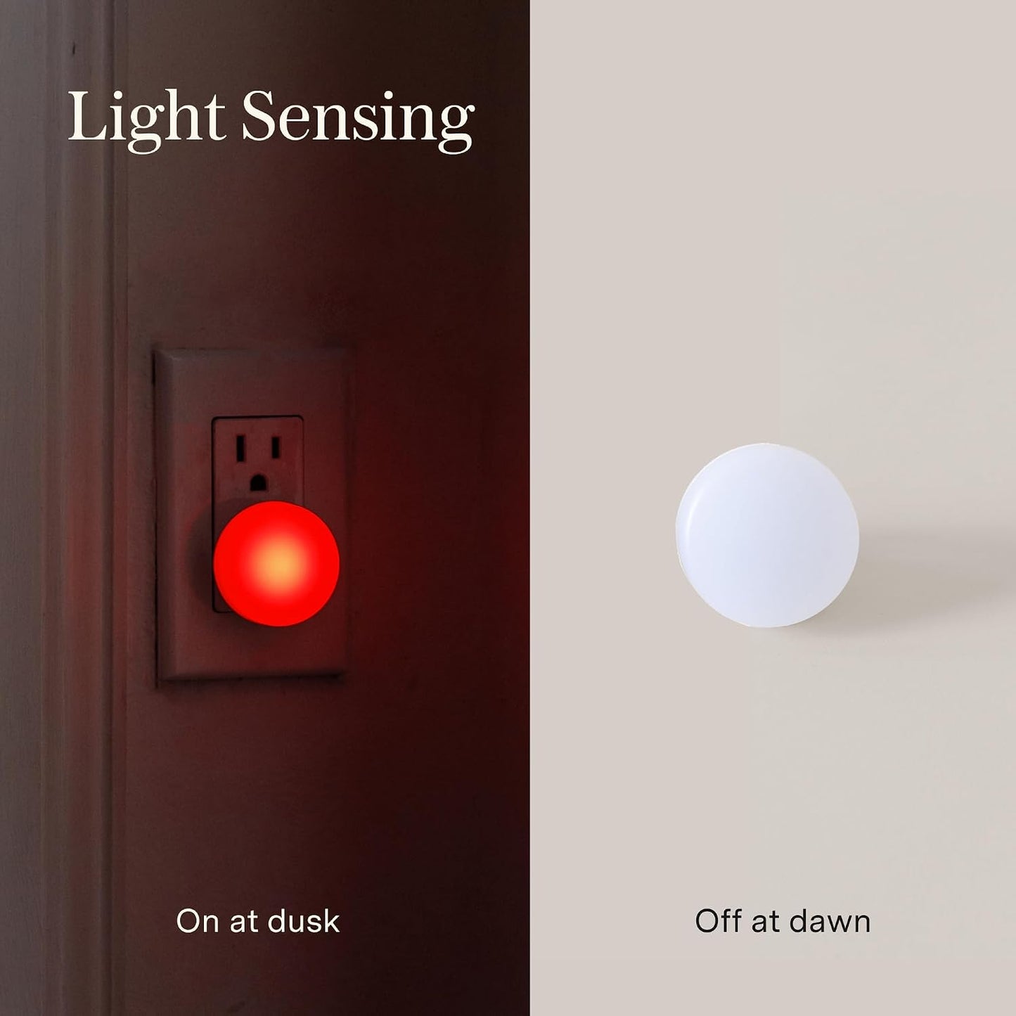 Loftie Night Lights Plug into Wall - 0.5W Plug in Night Light - Warm Amber Glow, Wall Light Sensing Dusk to Dawn - 2000K, UL Certified - Nightlight for Bathroom, Hallway, Bedroom Decor, Kitchen,3-Pack