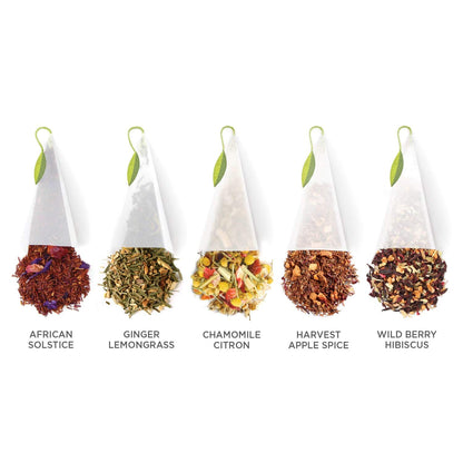 Tea Forte Premium Presentation Box Gift Set Sampler, 20 Count, Assorted Blends Individually Wrapped Handcrafted Pyramid Infuser Bags, Frank Lloyd Wright