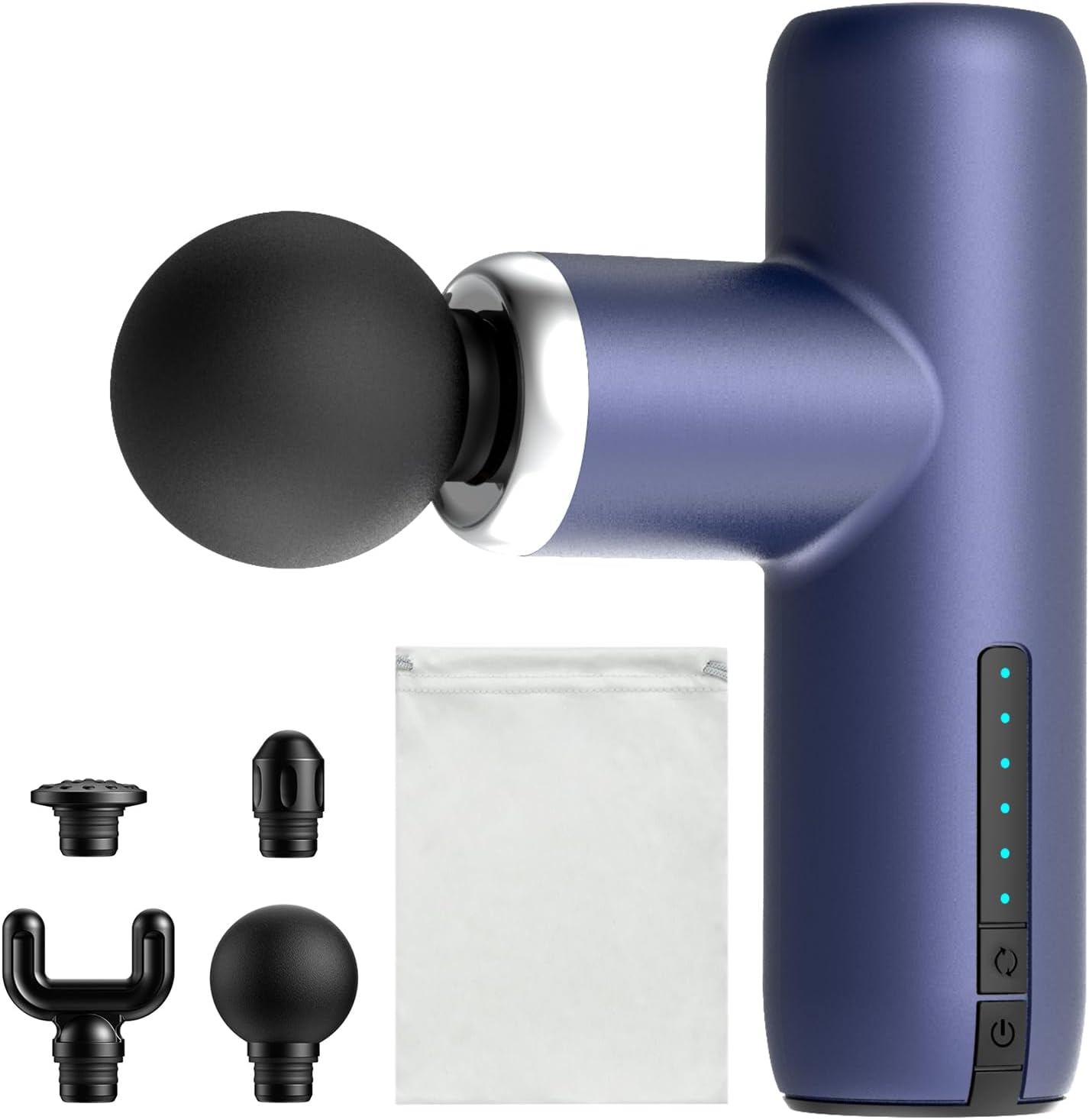 Mini Massage Gun Pocket-Sized Massage Gun Deep Tissue Quiet, Portable Percussion Muscle Travel Massager Gun, Back/Neck Massager for Pain Relief Deep Tissue (Gray)