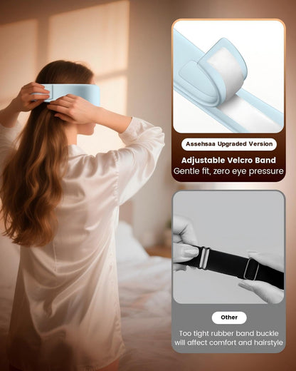 Cordless Heated Eye Mask, 4 Temp Timed Shutdown for Dry Eyes & Sleep Relief
