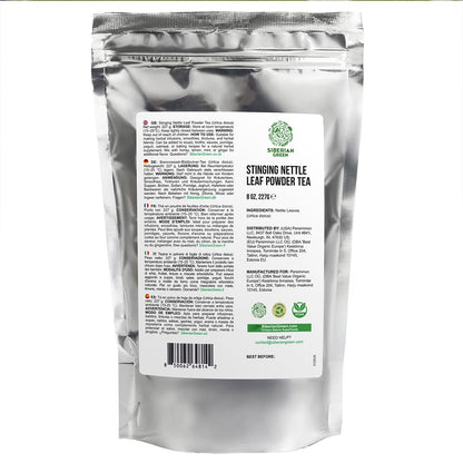 Siberian Green Stinging Nettle Leaf Pure Tea 8 oz (227g) Urtica Dioica Herbal Powder Smoothies Soup Drinks Food Baking