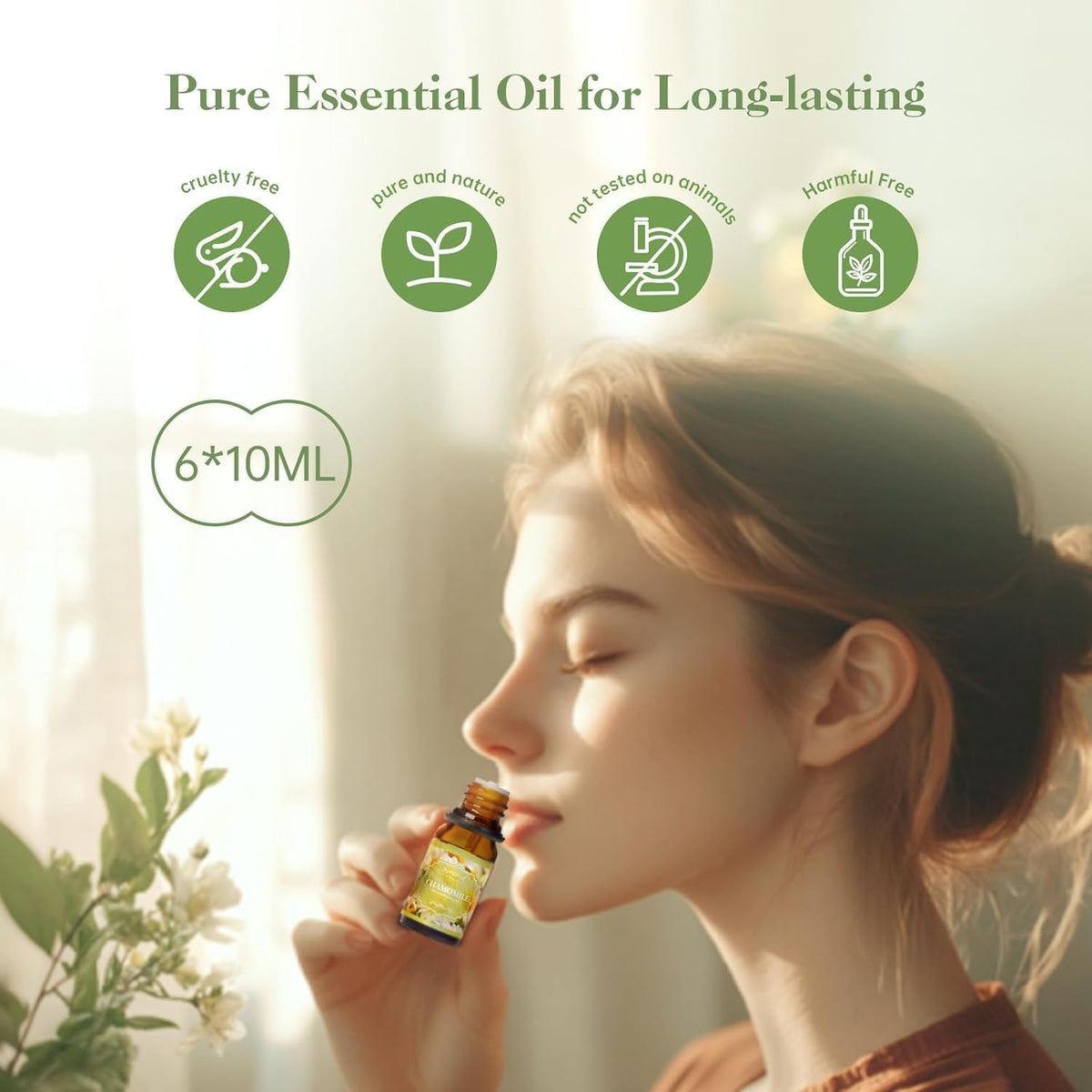 Auelife Men Essential Oils Set for Diffusers for Home, 6x10ml Scented Oil