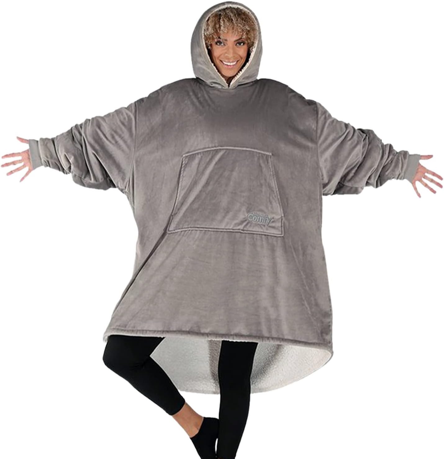 THE COMFY Original | From Shark Tank | Patented | Oversized Sherpa Wearable Blanket Hoodie| Gift for Women & Men | One Size