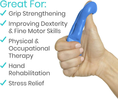 Vive Therapy Putty (6 Pack) - Putty for Hand - Stress Putty for Adults - Exercise Putty for Rehab, Finger, Grip Strength Resistance - Sensory Putty and Therapy Occupational Clay - 3 Ounces
