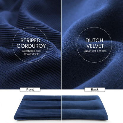 MORLIDEN Neck Heating Pad Microwavable for Shoulders, Warmer Wrap Microwave Heating Pad for Neck and Shoulders for Pain Relief (Navy Blue)