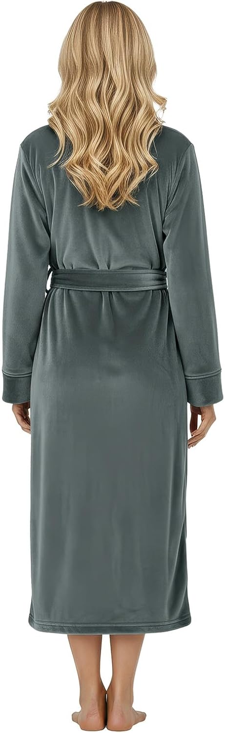 Premium Ultra Soft Robes for Women Plush Fleece Long Bathrobe