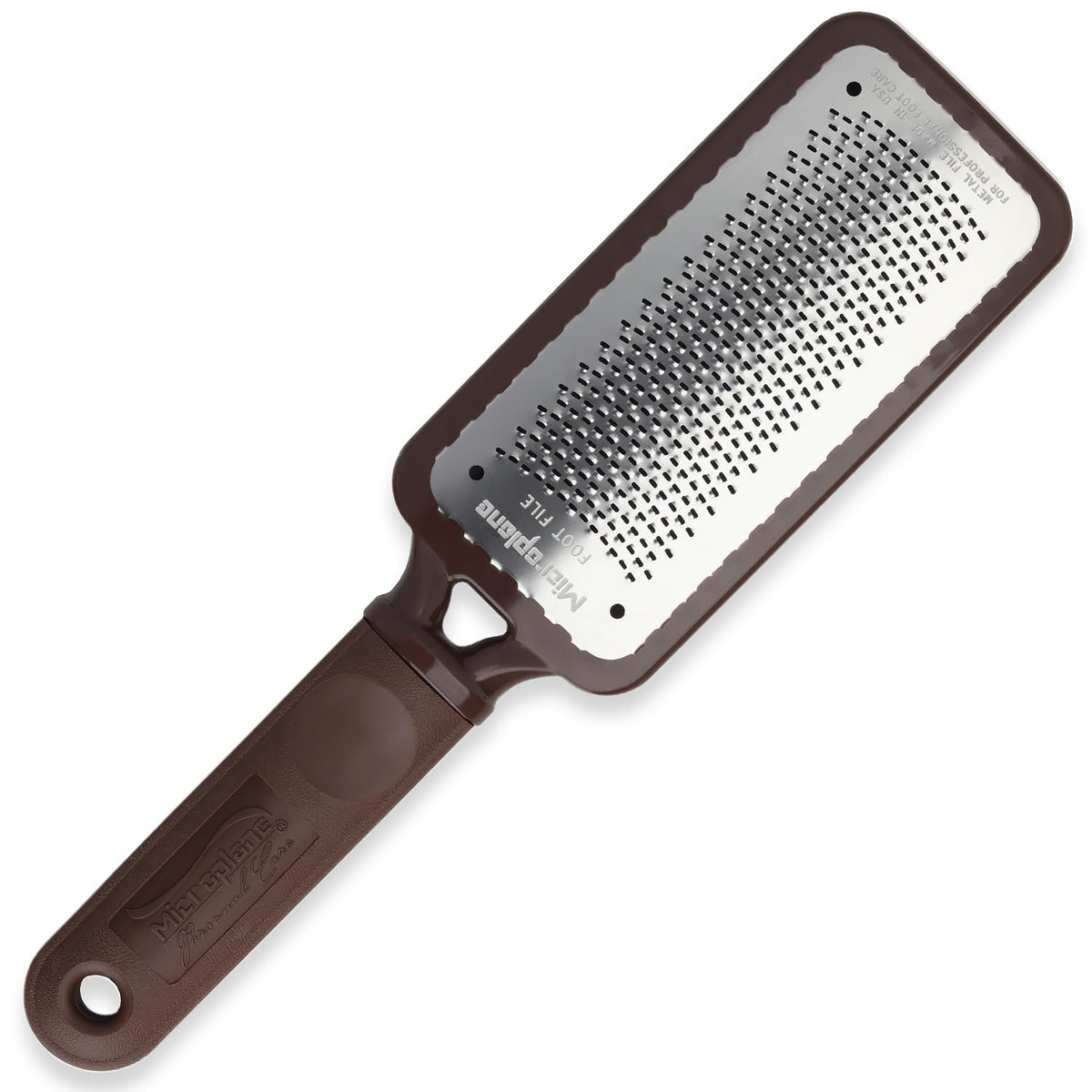 Microplane Colossal Foot File Scraper - The Original Stainless Steel Foot Rasp, Dead Skin/Callus Remover for Feet, Gentle Foot Scrubber, Pedicure Tools for Salon-Quality Foot Care, Black