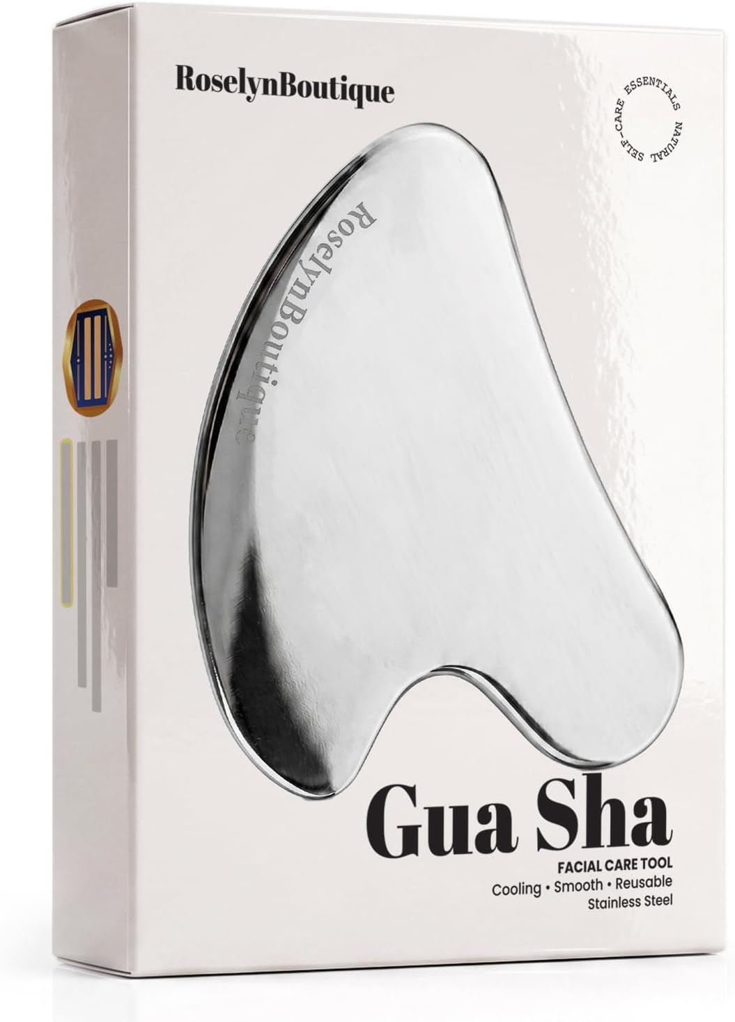 ROSELYNBOUTIQUE Gua Sha Facial Tools & Ice Roller for Face (Green) | Wrinkles Fine Lines Puffiness Massager Facial Self Care Gifts for Men Women