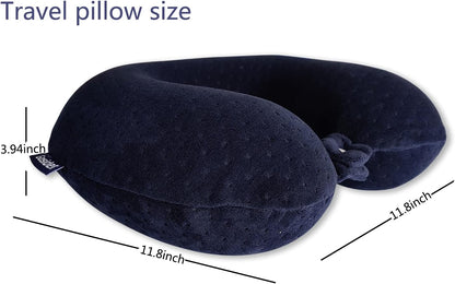 Neck Pillows for Sleeping Travel Pink Travel Pillow Comfortable U Shape Memory Foam Pillows Neck and Head Support Portable Travel Neck Pillow Suitable for Planes, Trains, Self-Driving Cars