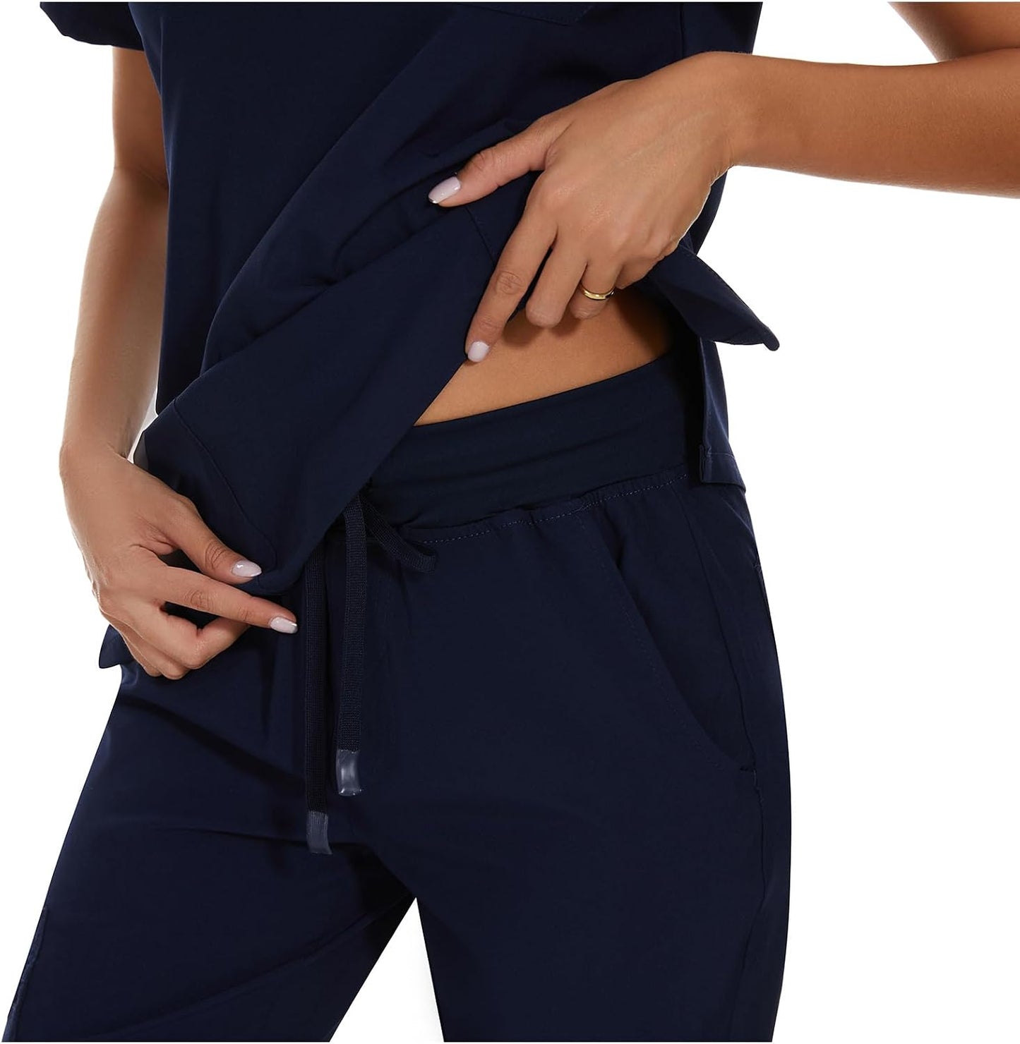 COZYFIT Scrubs for Women Set - Stretch V-Neck Scrub Top & Jogger Pant with 8 Pockets COZY SCRUBS - Colors C