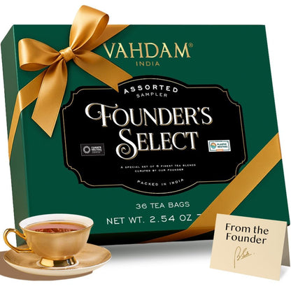 VAHDAM, Assorted Black Tea Loose Leaf Tea Gift Set (10 Flavors) Gift Ideas for Women & Men | Directly Sourced From Assam and Darjeeling | Resealable Ziplock Pouch