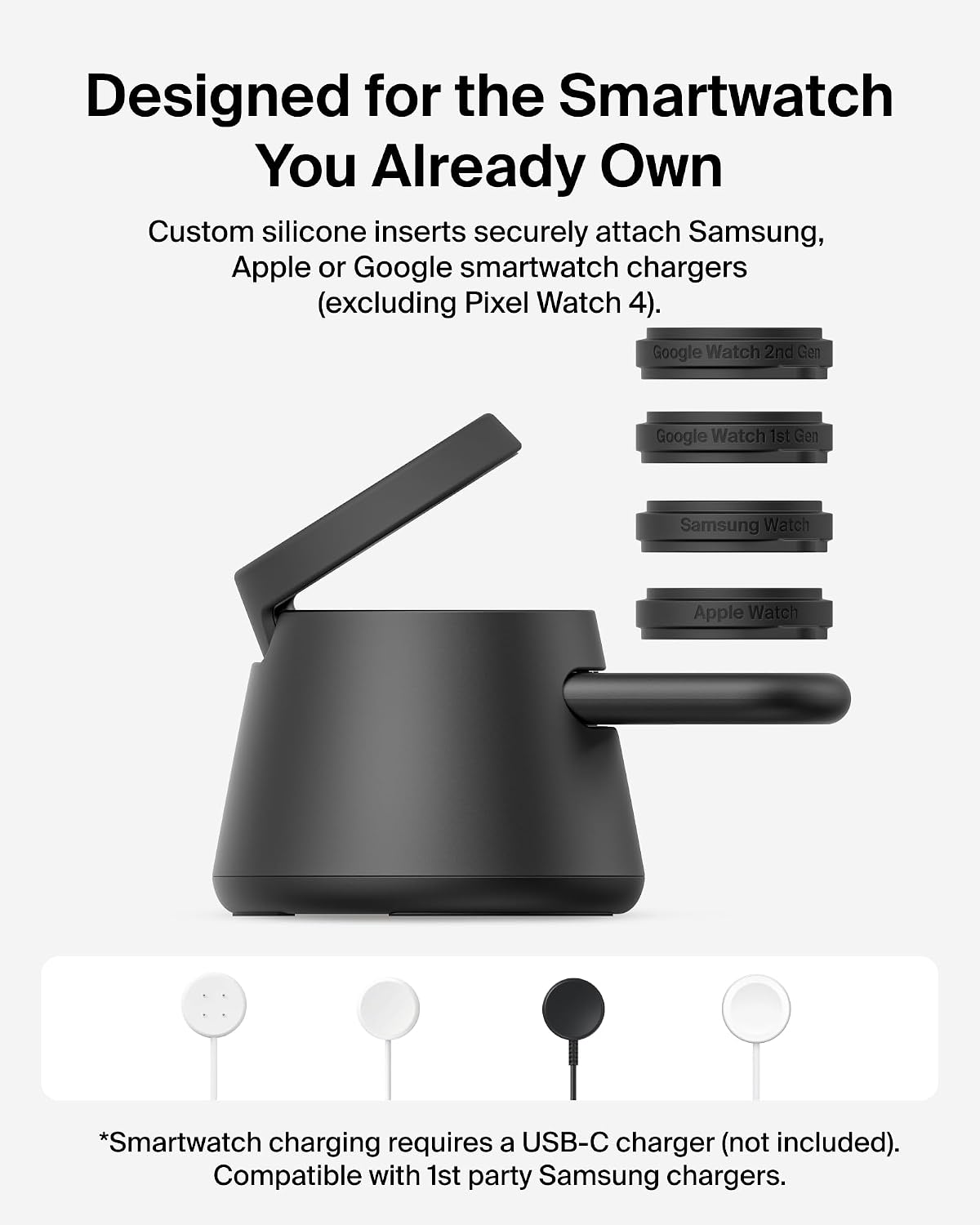 Belkin Qi2.2 25W Magnetic Wireless Charging Station, 3 in 1 Samsung Charger