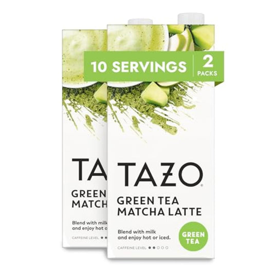 TAZO Strawberry Matcha Latte Concentrate, Sweetened Green Tea and Matcha Flavor, 32 Fl Oz Carton (Pack of 2)