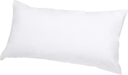 Amazon Basics Standard Breathable 100% Cotton Hypoallergenic Pillow Protector with Zipper, Machine Washable, White, 27 x 21 Inches, Pillows Not Included