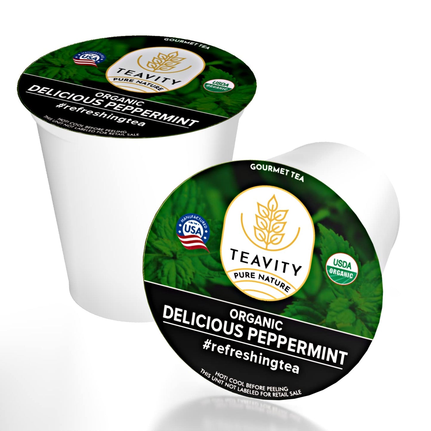 Organic Chamomile and Lavender Tea Pods for Keurig - Decaf Herbal Tea for Keurig K Cups - Honey Chamomile Lavender by Teavity (12 Tea Pods)