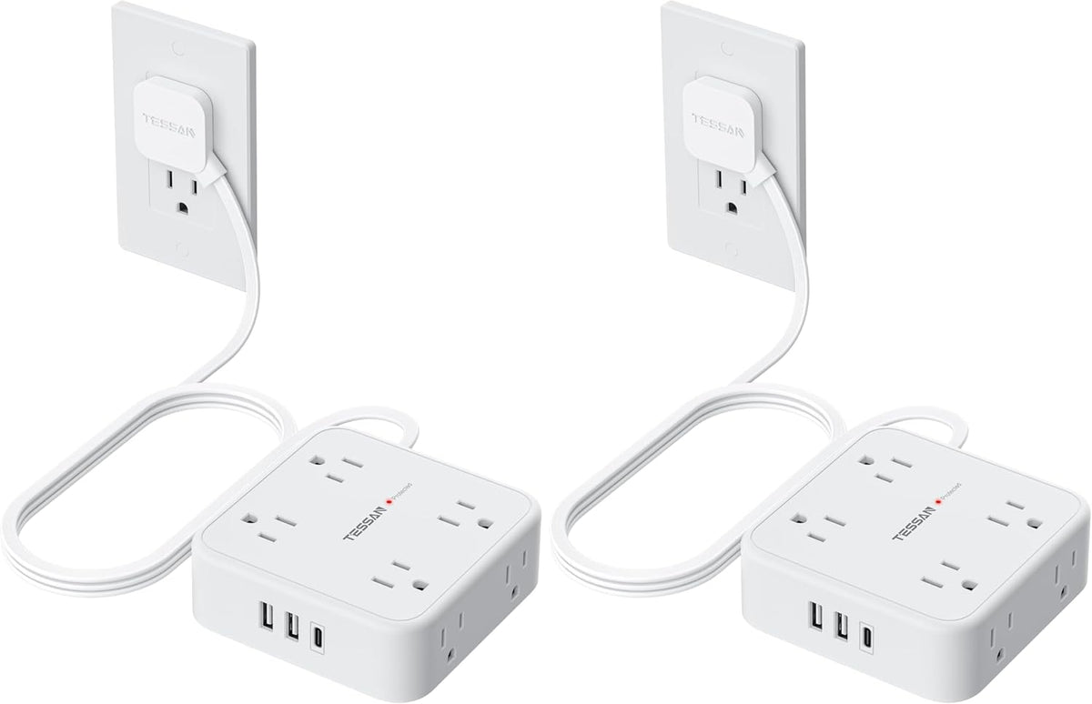 TESSAN Surge Protector Power Strip with 900J Surge Protection, 5 Ft, Grey