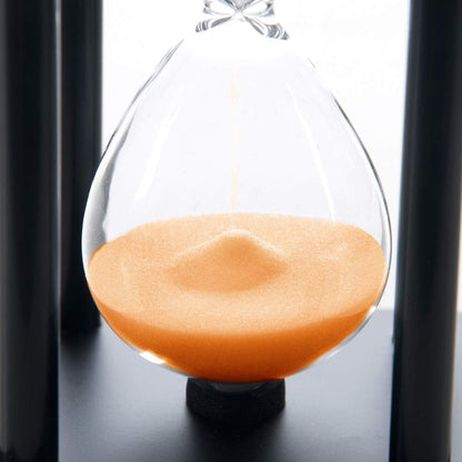 60 Minutes Hourglass, Wood Sand Timer, White | 4 x 4 x 8 inch Sand Clock