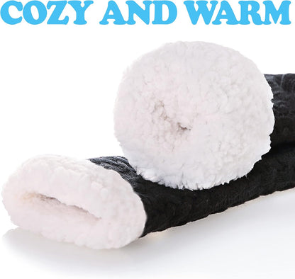 SDBING Women's Winter Super Soft Warm Cozy Fleece Lined Fuzzy Slipper Socks with Grippers