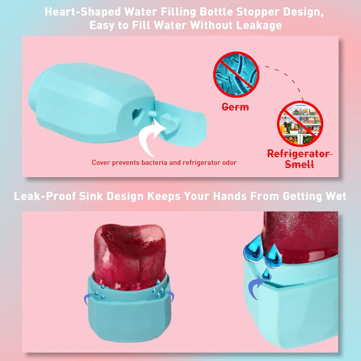 Ice Roller and Gua Sha Set for Face, Eyes and Neck - Skin Care Beauty Tools to Brighten Skin and Enhance Natural Glow (Pink)