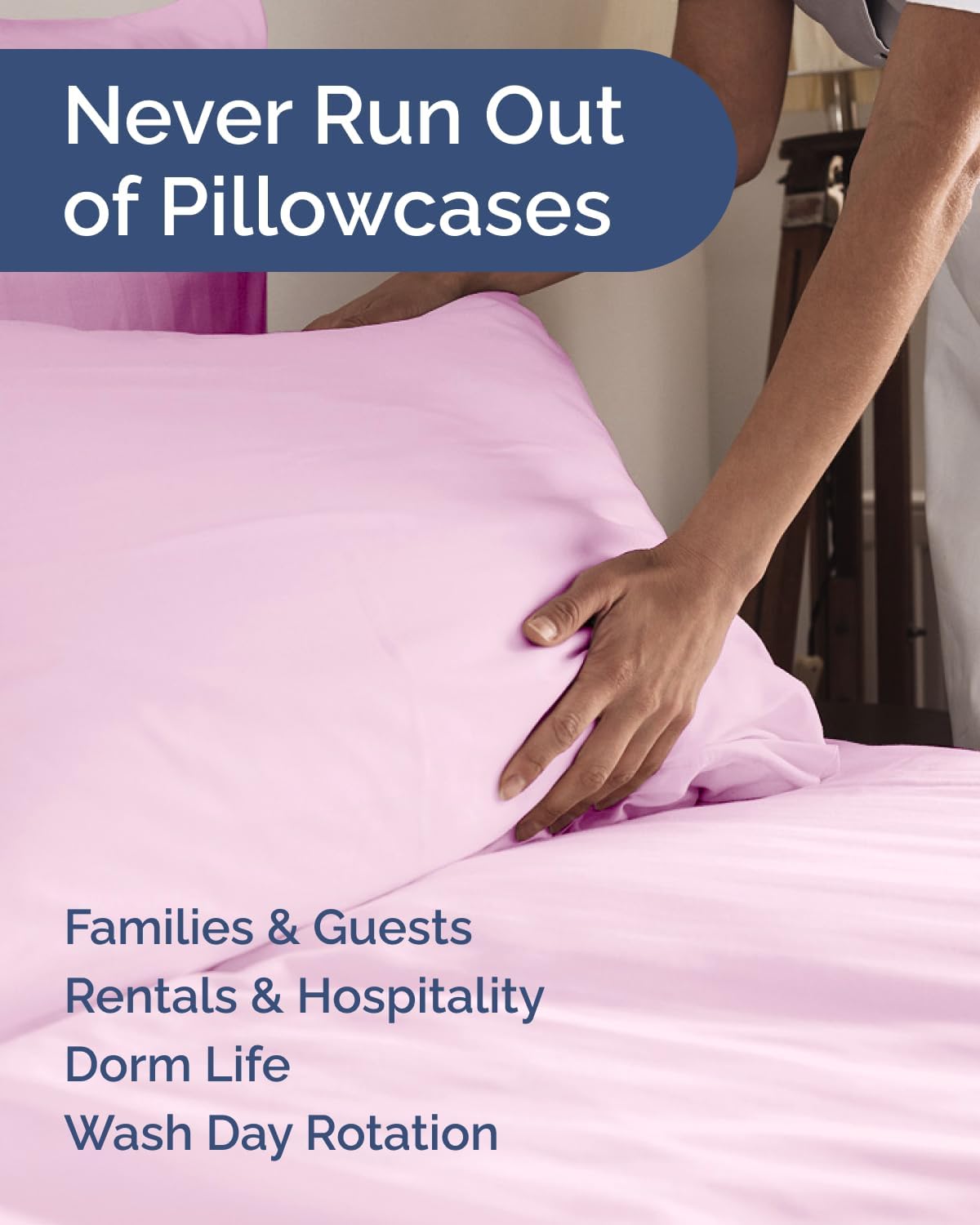 Standard Pillow Cases Set of 10 - Ultra Soft Hotel Quality Pillowcase Covers - Comfy, Cozy & Wrinkle Free - Shrink, Stain and Fade Resistant - Machine Washable Pillow Protectors - 10 Pcs Set - White - Colors A