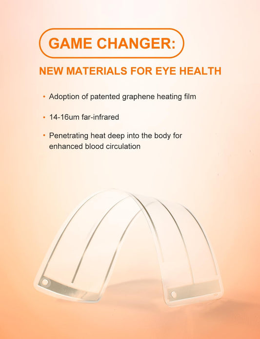 Heated Eye Mask, Cordless Heat Eye Compress for for Dry Eye Stye Relax Eye Strain, Portable Electric Warm Eye Mask for Blepharitis, Chalazion, Eye Fatigue or MGD