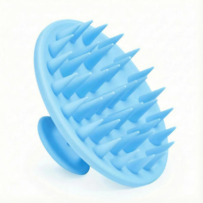 Meartchy Silicone Scalp Massager Shampoo Brush, Scalp Brush for Hair Growth & Dandruff Removal, Hair Scrubber Scalp Stimulator Exfoliator Brush with Soft Bristles for Wet Dry Scalp Care (Black)