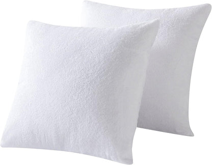 Waterproof Feather Proof Pillow Protectors with Zipper Standard Size