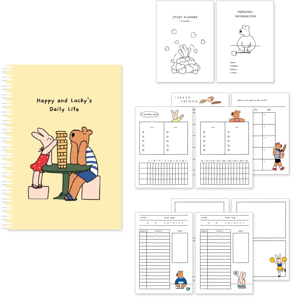 Monolike Basic B5 Monthly + Weekly Planner pad, A SET - Academic Planner, Weekly & Monthly Planner, To-do list, Note pad, Scheduler