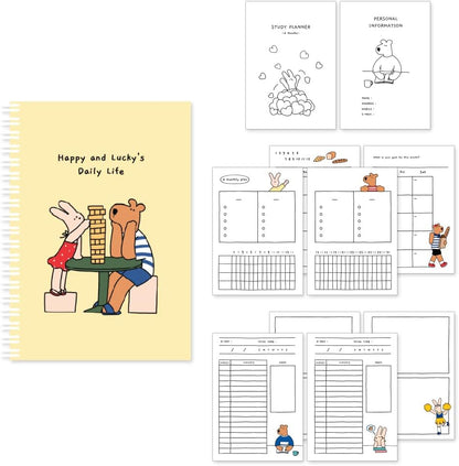 Monolike Basic B5 Monthly + Weekly Planner pad, A SET - Academic Planner, Weekly & Monthly Planner, To-do list, Note pad, Scheduler